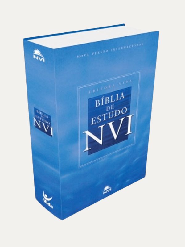 Bíblia de estudo NVI, capa dura celeste - Vida