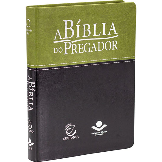 A Bíblia do Pregador I PU Verde e Preta I Letra Normal I ARA