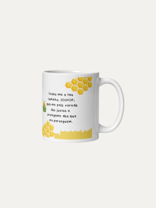 Salmo 27.11 I Caneca de Ceramica Branca I Grande 15oz