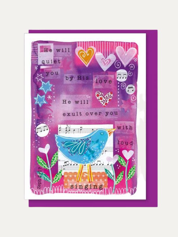 Quiet you with His love Greetings card I Cartão