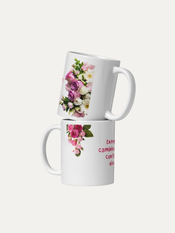 Salmo 37.5 I Caneca de Cerâmica Branca I Grande 15oz