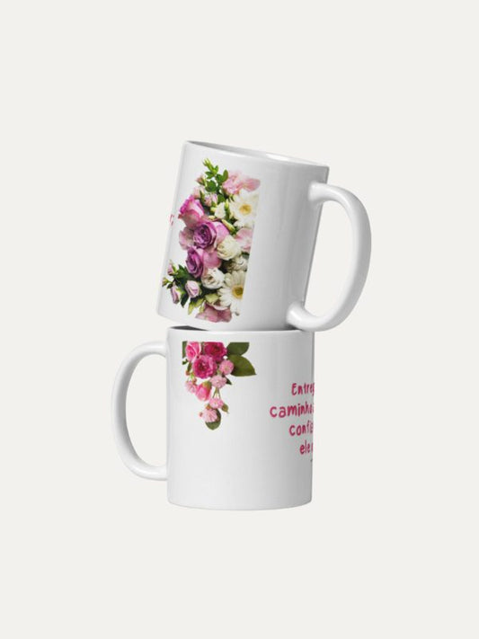 Salmo 37.5 I Caneca de Cerâmica Branca I Grande 15oz
