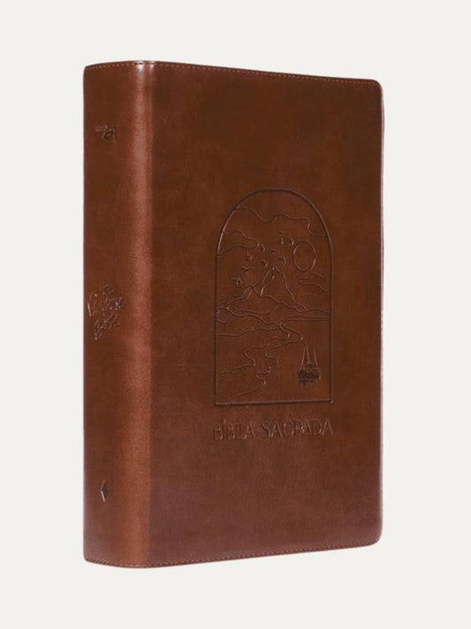 The Purpose Book I  Bíblia Sagrada I A21 I Couro soft I  Janela Marrom
