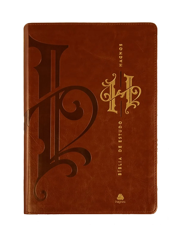 Bíblia de Estudo Hagnos Marrom com notas e comentários de Harold Willmington