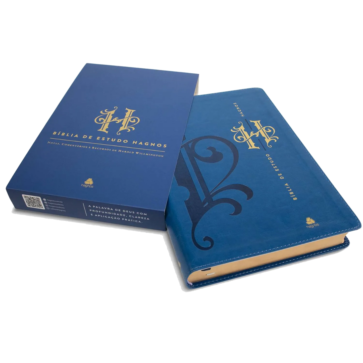 Bíblia de Estudo Hagnos Azul com Notas e Comentários de Harold Willmington