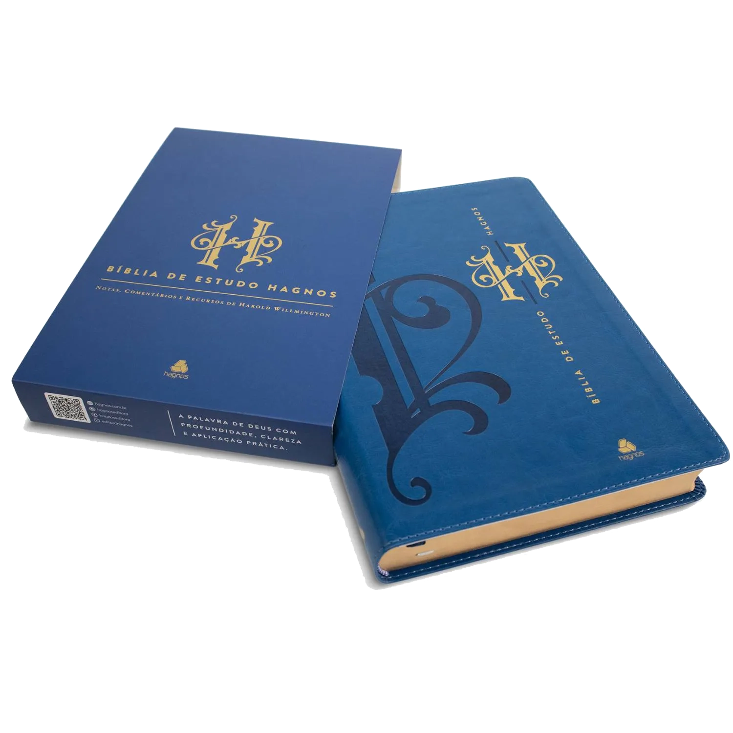 Bíblia de Estudo Hagnos Azul com Notas e Comentários de Harold Willmington