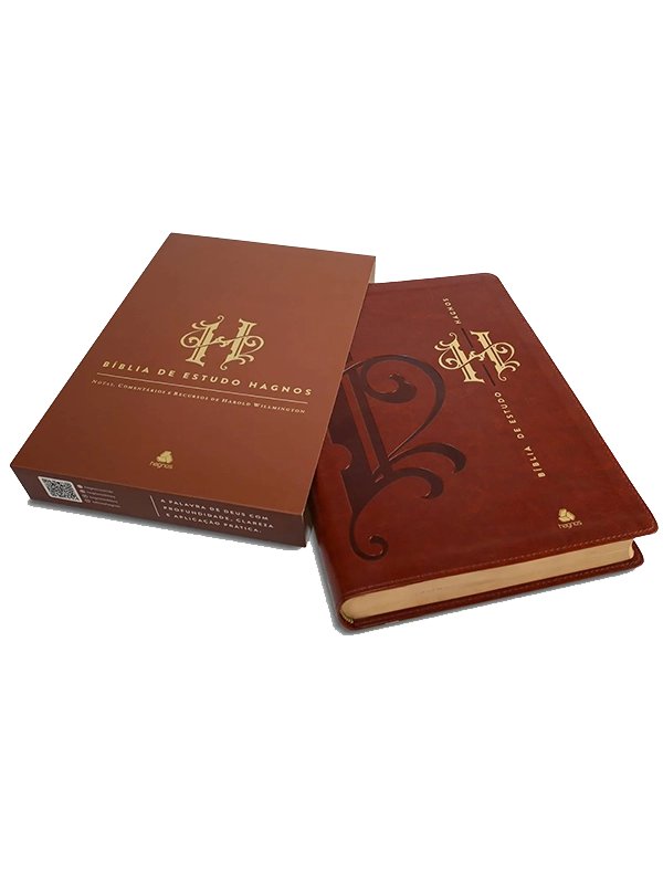 Bíblia de Estudo Hagnos Marrom com notas e comentários de Harold Willmington