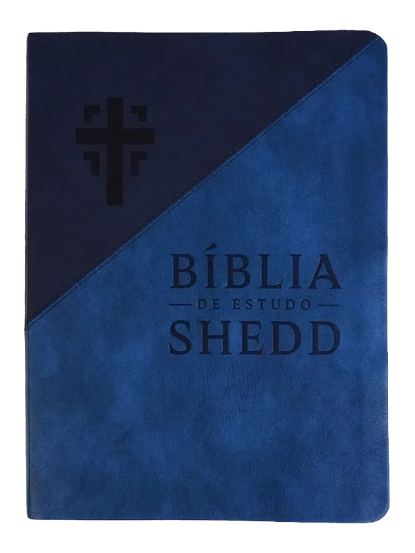 Biblia de Estudo Shedd - Couro Sint. Duotone Azul | Vida Nova