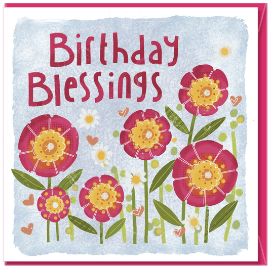 Birthday Blessings Greetings Card I Cartão