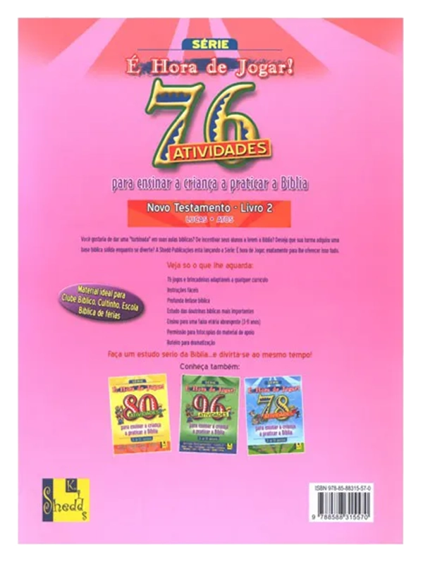 É Hora de Jogar | Vol° 2 | Novo Testamento | 76 Atividades | TnT Ministries
