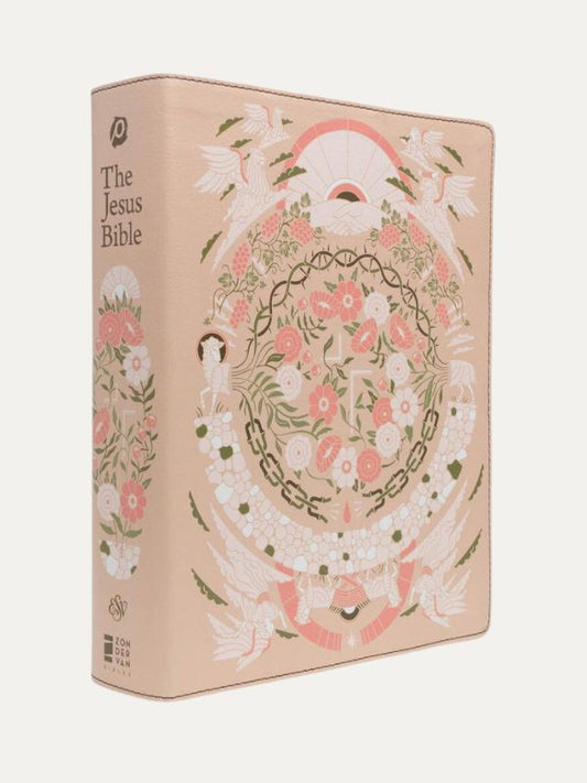 ESV The Jesus Bible Artist Edition I Soft leather-look I Peach floral