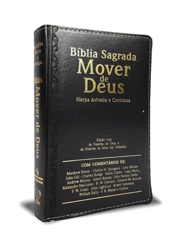 Bíblia Mover de Deus, Letra Grande, Harpa Avivada, Preta